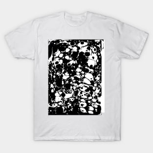 Black and White Ink Paint Spill T-Shirt